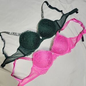 Victoria's Secret Lace Shine-Strap Bras